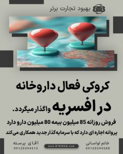 واگذاری کروکی فعال داروخانه  در افسریه